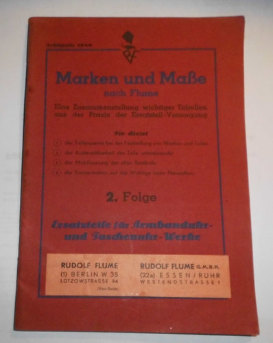 Rudolf flume marken - flume., marken-maße