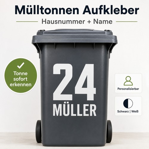 Mülltonnen aufkleber - mülltonnen,