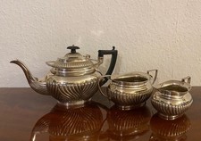 Kernstück Tee Set Queen Anne versilbert um 1890 1900 James Dixon&Sons Sheffield 