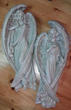 2 Deko Wand Engelsfiguren aus