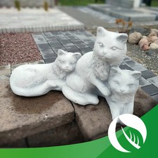 Steinfigur Steinguss Katze 3