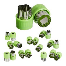 Ausstechformen klein Mini Ausstecher Set 20 Stück Edelstahl Gemüse Ausstecher