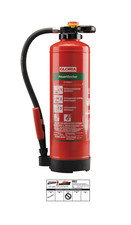 Feuerlöscher Gloria SK 6 Pro, 6l AB Schaumlöscher Schaum Halterung u. Plakette