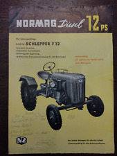Original Normag F12 Verkaufsprospekt 12PS Schlepper Prospekt