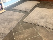 3x IKEA TOFTBO BADEMATTE Badematten GRAU  1x 90x117cm 2x 90x58cm TOP