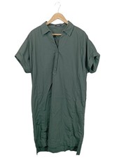 OPUS Shirtkleid Damen Kleid Gr. DE 40 khaki Casual-Look