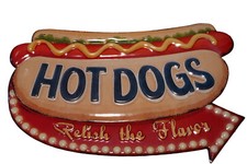 Blechschild  'Hot Dogs' Diner