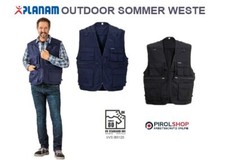 ABVERKAUF Planam Herren Sommer Weste auch als Fotoweste Anglerweste Arbeitsweste