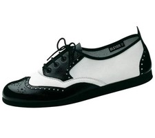Bleyer Tanzschuhe 7134 schwarz weiß Lack Synth. Boogie  Woogie Swing Charleston