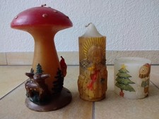 Konvolut alte Kerzen- Weihnachten- Engel- Wald- Motivkerzen