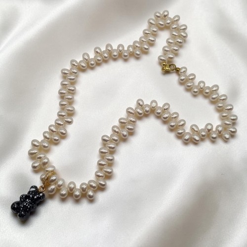 Süßwasserperlen kette mit - kette,