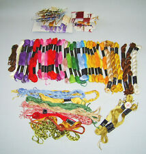 Stickgarn Perlgarn Set Konvolut NEU + Reste +angefangen bunt rot gelb beige rosa