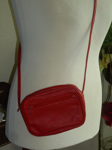 Rote ledertasche damen - ledertasche,
