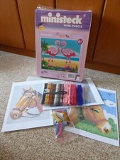 Ministeck - Flamingo, Pferd und Esel - plus Bonus-Vorlage