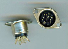 👉 100x DIN-Buchse / Diodenbuchse 6pol Metall Einbaubuchsen ZUET