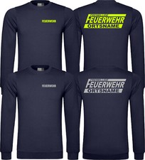 Freiwillige Feuerwehr Sweatshirt Reflektierend Unisex Versch Farben Eigener Name