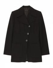 Nico Nico Damen Longline 3 Knöpfe Blazer Jacke UK 10 Small schwarz BC12