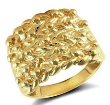 9ct Gelbgold 5 Reihen Keeper