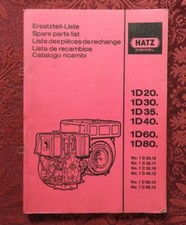 Echtes Hatz 1D20 1D30 1D35 1D40 1D60 1D80 Diesel Motor Teile Katalog Handbuch