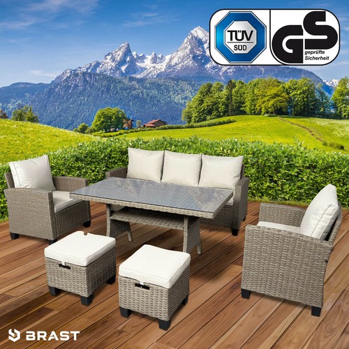 Brast poly rattan sitzgarnitur - poly,