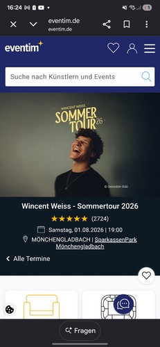 Wincent weiss sommertour - weiss, 2026