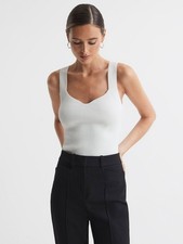 REISS Dani Sweetheart Neck Top