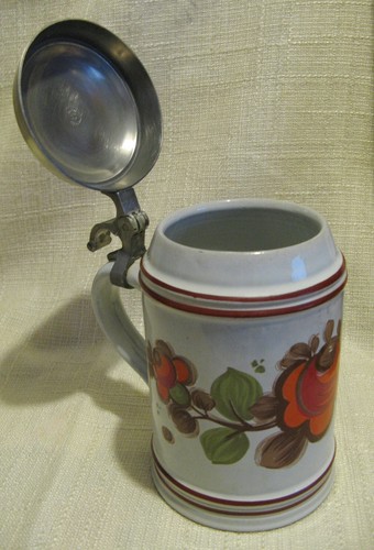 Gerz bierkrug mit - gerz, zinndeckel
