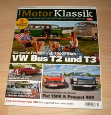 Auto Zeitung Zeitschrift - Motor Klassik Oktober 2018 - VW Bus T2 T3 - Fiat 1500