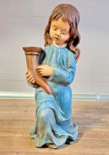 Kerzenhalter Engel Handarbeit Achatitt 1947 P  Vintage