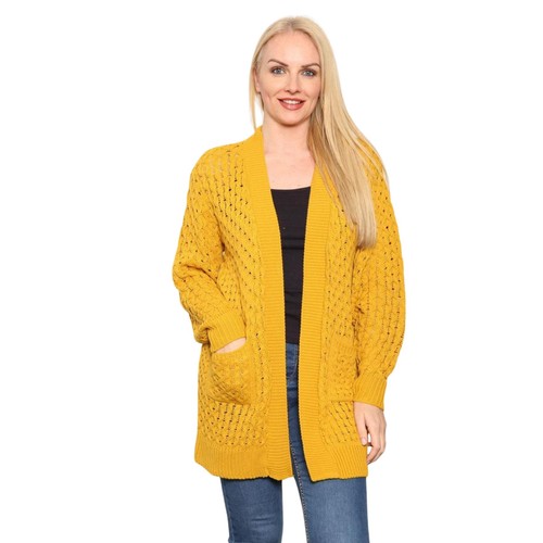 Damen cardigan waffelmuster - damen-cardigan,