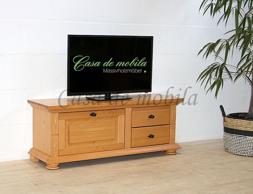 Massivholz lowboard mit - massivholz, tv-lowboard