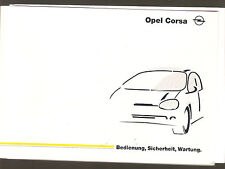 deutsche Betriebsanleitung bedienungsanleitung OPEL CORSA  Handbuch Bj. 1998