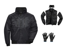 Pilotenjacke Pilotjacke schwarz 3in1 Arbeitsjacke & Weste, Winterjacke L-3XL