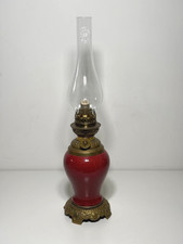 Petroleumlampe Keramik rot
