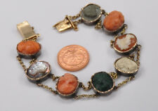 Armband Armkette Gemme Kamee  585 Gold Antik viele Punzen Handarbeit