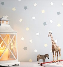 Kindertapete  Grau Sterne