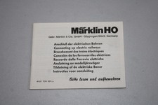 Märklin Anleitung Anschluss elektrische Bahnen 0374 ju Spur H0
