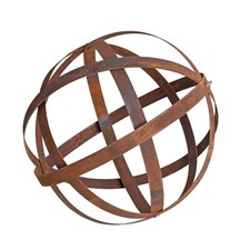 Gartenkugel Edelrost Dekokugel 30 cm Kugel Gartendeko Rost Metallband Eisen Deko