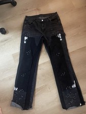 Flared Jeans Herren Schwarz