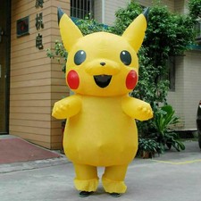 Unisex Maskottchen Pikachu Aufblasbares Kostüm Rollenspiel Halloween Lustiges An