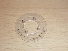 Skalenscheibe für Drehknöpfe, 4-Loch-Befestigung, Skala 0 bis 11,  Ø 44 mm