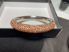 Armreif, Senso di Donna - Bijou Brigitte gebraucht Metall und Glas beige d=65mm 