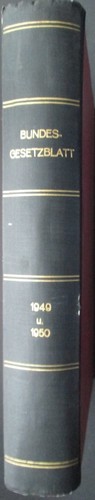 Buch bundesgesetzblatt 1949 - buch,