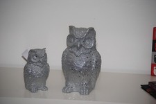 Deko Eule  2 er SET - H 26 cm