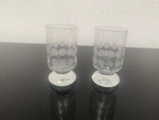 INGRID GLAS  2 Weingläser / Likörgläser  Polka Dots  11,2cm  70er  vintage