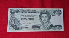 Bahamas - Banknote Von 50 Cents 1/2 Dollar, Elizabeth II 1974 Neu UNC! P #42