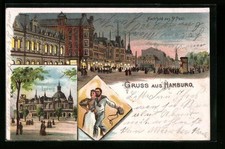 Lithographie Hamburg-St.Pauli