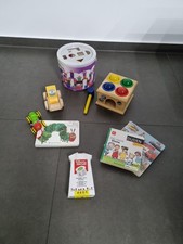 Holzspiezeug Bausteine Bagger Hammerspiel Raupe Nimmersatt Buch Autobuch