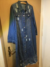 Destroyed Blue Denim Mantel