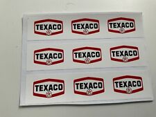 3x Texaco Racing Decals 130mm